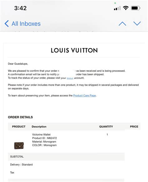 louis vuitton order status|louis vuitton order confirmation.